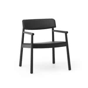 Normann Copenhagen - Timb loungestol - Sort læder