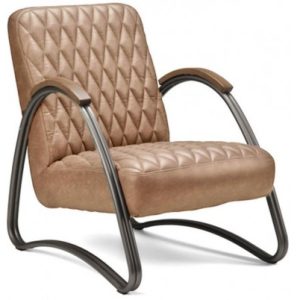Ivy Lænestol i øko-læder H80 cm - Antracit/Beige