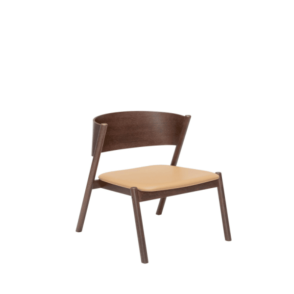 Oblique Loungestol Sæde - Brun, Natur