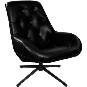 Homeville Columbus læder sort 86x76x89cm