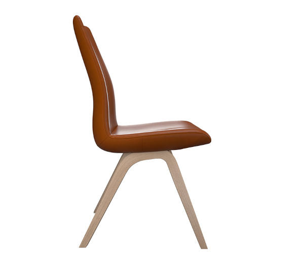 Brunstad Aroma Spisestol - Læder Cognac - Sortbejds