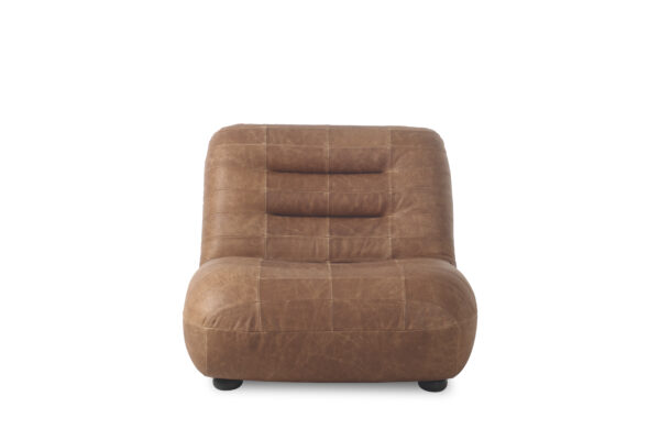 DUTCHBONE Lounge stol Wyatt voks læder Cognac