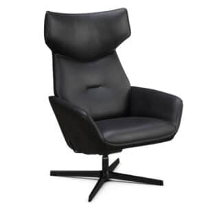 Kebe Palma lænestol - Club Royal Black - Satin (mat) / Ja tak