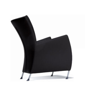 Montis Windy Lænestol - Cuba Læder - Black / Grå