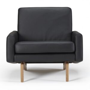 Skagen lænestol | Sort læder