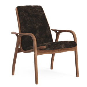 Swedese laminett - Valnød - Fåreskind - Charcoal / Naturlak