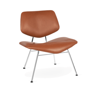 VERMUND VL135 Loungestol Sierra Cognac Læder/Krom Stel