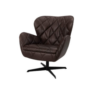 Jade Swivel Armchair Espresso Leather