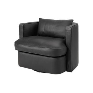 Joan Leather Armchair Titanic Anthracite