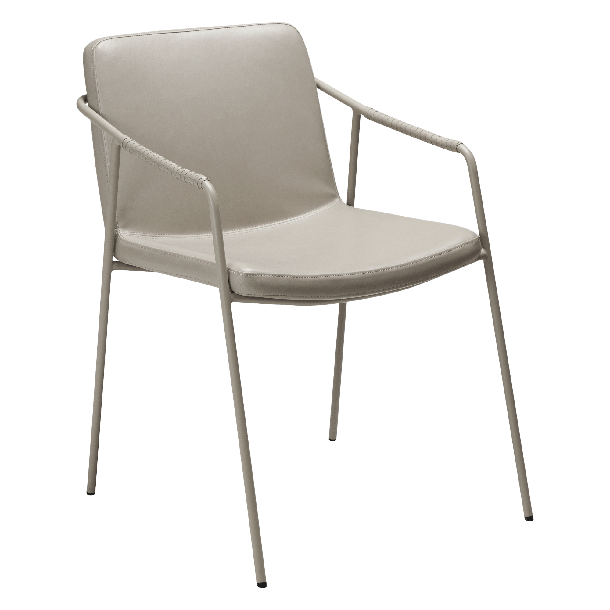 DAN-FORM BOTO spisebordsstol, m. armlæn - Cashmere kunstlæder og Cashmere metal