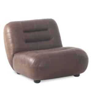 DUTCHBONE Wyatt loungestol - chokolade læder