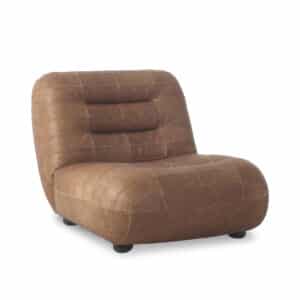 DUTCHBONE Wyatt loungestol - cognac læder