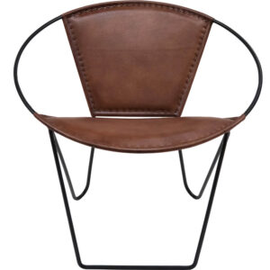 Dalton lænestol med læder | Stol