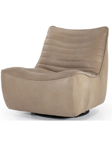 Matthew rotérbar lænestol i læder H85 cm - Taupe