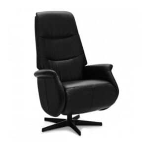 Delta Recliner lænestol i sort læder/Skai