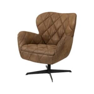 Jade Swivel Armchair Nubuck Leather