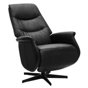 Furnhouse Delta sort læder 80x75x113cm