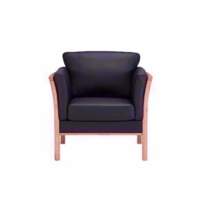 Fredericia tremmesofa - Lænestol - Sort læder | Møbelsalg.dk