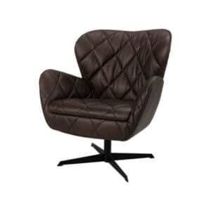 Jade Swivel Armchair Espresso Leather