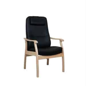 Farstrup Furniture Farstrup Comfort - Applaus hvilestol 5610 - Sort læder / Bøg : Erling Christensen Møbler : Erling Christensen Møbler