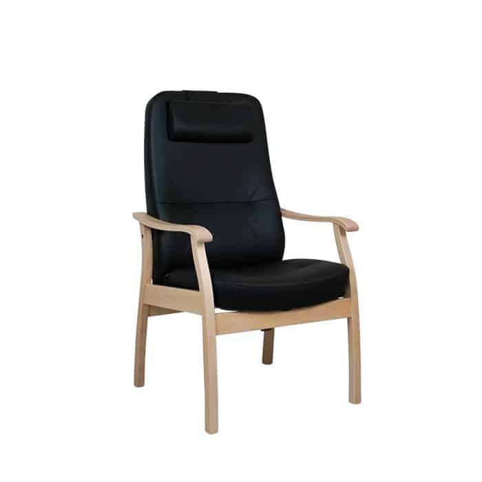 Farstrup Furniture Farstrup Comfort - Applaus hvilestol 5610 - Sort læder / Bøg : Erling Christensen Møbler : Erling Christensen Møbler